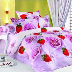  Arya Milk Strawberry   Duvet Cover Bed in Bag   Full 
