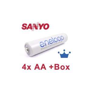  Sanyo Eneloop AA 4 Pack Batteries (HR 3UTGA 