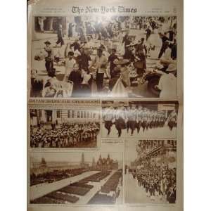  1938 Japanese Troops Tokyo Hankow Canton China Refugees 