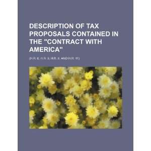 Description of tax proposals contained in the Contract with America 
