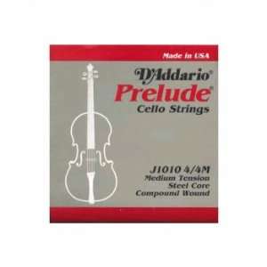  DAddario Prelude 4/4 Cello String Set Medium: Musical 