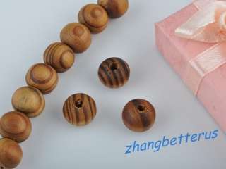 120 Pcs Brown round wood spacer loose beads charms jewelry findings 