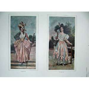    1887 Colour Print Beautiful Ladies Women Dresses: Home & Kitchen