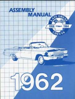CHEVROLET 1962 Impala/Bel Air Assembly Manual 62 Chevy  