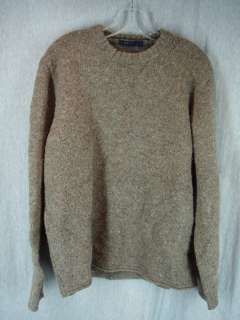 CREW size Large Lambs wool sweater Brown lambswool  