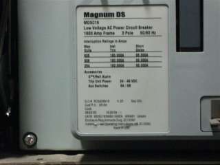 MAGNUM DS 1600 AMP 3P CIRCUIT BREAKER W/ PROGRAMMER  