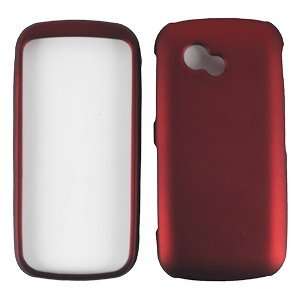  Rubberized Red Hard Protector Case LG GW370 Cell Phones 