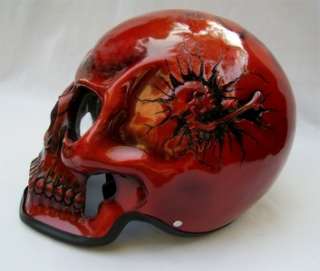 Skeleton Skull Fullface 3D Airbrush Motorcycle Helmet + *FREE GIFT 