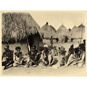  1930 Shilluk Warriors Village Sudan Hugo A. Bernatzik 