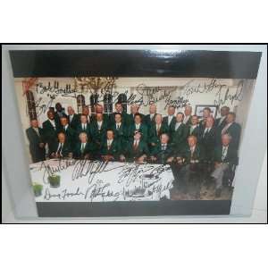  2011 Masters Dinner Autographed/Hand Signed By Former Masters 