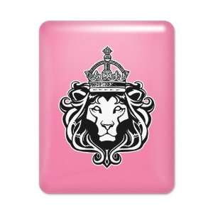  iPad Case Hot Pink Regal Crowned Lion 
