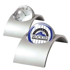 Colorado Rockies MLB Spinning Desk Clock:  Sports 