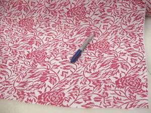Fabric Printed Georgette Voile Rose Pink Floral 529EE  