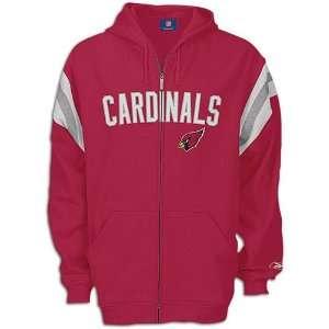  Cardinals Reebok Mens NFL Fleece Full Zip Jacket: Sports 