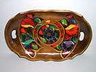 vtg MEXICAN CARVED WOOD BATEA BOWL TRAY 17 MEXICO  