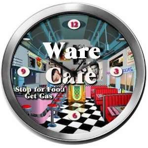  WARE 14 Inch Cafe Metal Clock Quartz Movement Kitchen 