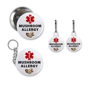   Red Medical Alert Button Zipper Pull Charms Key Chain 