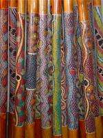 Handcrafted Teak Wood Didgeridoo Didjeridoo with Aboriginal Arts 