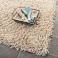 Hand woven Bliss Taupe Shag Rug (86 x 116)