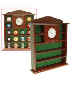 Billiard Ball Holder Solid Wood Quartz Clock  
