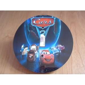 Disney Pixar CARS 2 Light Switch Cover 5 Inch Round (12.5 Cms) Switch 