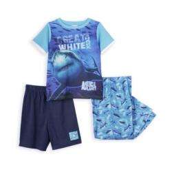 Animal Planet Boys 3 piece Wild Shark Pajama Set  
