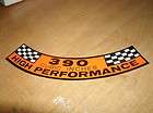 1967 FORD MUSTANG 390GT 390 HIGH PERF AIR CLEANER DECAL