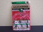Vintage Unopened Package of 5 Elephant Brand Fast Color Red Bandanas 