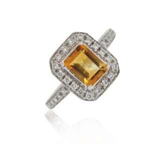   Color) & Citrine Ring in 14K White Gold.size 4.5 TriJewels Jewelry