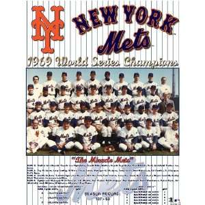 New York Mets    World Series 1969 New York Mets    13 x 16 Plaque 