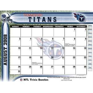  2008 2009 Tennessee Titans 22 x 17 Academic Desk Calendar 