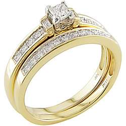   Gold 1/3ct TDW Diamond Bridal Rings Set (G H, I2 I3)  