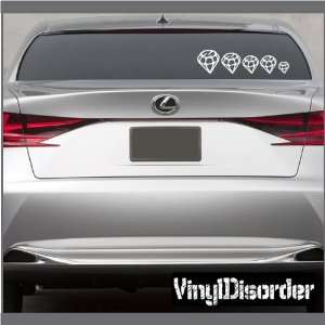 Family Decal Set Diamonds 01 Stick People Car or Wall Vinyl Decal 