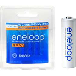   Eneloop AAA Rechargeable NiMH Batteries (Pack of 4)  Overstock
