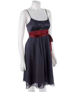 Max & Cleo Sleeveless Empire Waist Dress with Red Ribbon  Overstock 