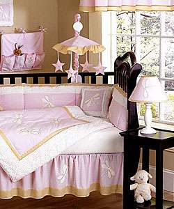Dragonfly Dreams 12 piece Pink Crib Bedding Set  