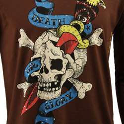 Ed Hardy Mens Death or Glory Skull Shirt  Overstock