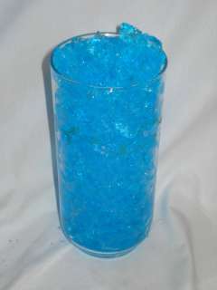 SAPPHIRE BLUE WATER CRYSTAL GEL ACCENTS FLOWERS CANDLES  