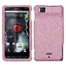 Pink Bling Motorola Droid X Protector Case  