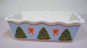 Nantucket Ceramic Christmas Bread Pan Tree  