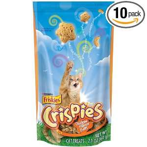 Friskies Crispies Chicken Cat food, 2.10 Ounce (Pack of 10)  