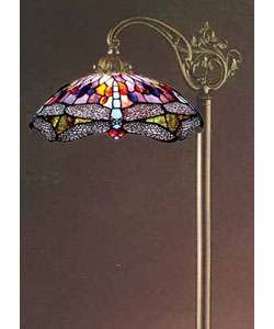 Tiffany style Stained Glass Floor Bridge Lamp  Overstock