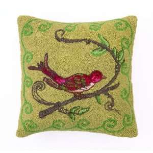  Bird Watcher in Green Hook Pillow