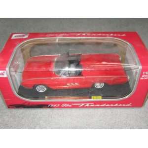  1963 Ford Thunderbird 1:18 Scale Red Convertible 