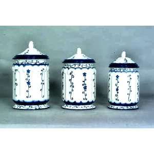  Blue and White Canister Set