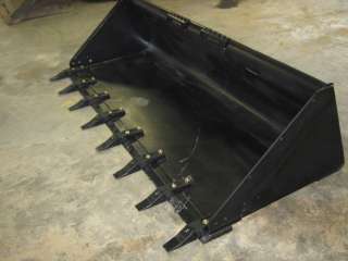 New Toothed 84 HD Lo Profile Skid Steer Case JD Bucket Bobcat CAT NH 