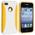 Yellow TPU/ White Hard Hybrid Case for Apple iPhone 4/ 4S   