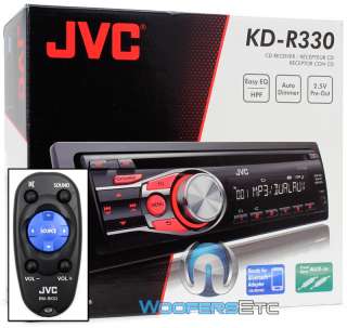 JVC KD R330 RADIO CD MP3 WMA AUX IPOD EQ REMOTE STEREO PLAYER 