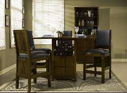 Contemporary Mission 5 piece Counter height Dining Set  Overstock