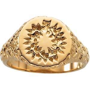  R16673 14K Yellow Gold Ring Religious Thorn Ring: Jewelry